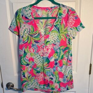 Lilly Pulitzer Vibrant Tropical Short Sleeve Tee